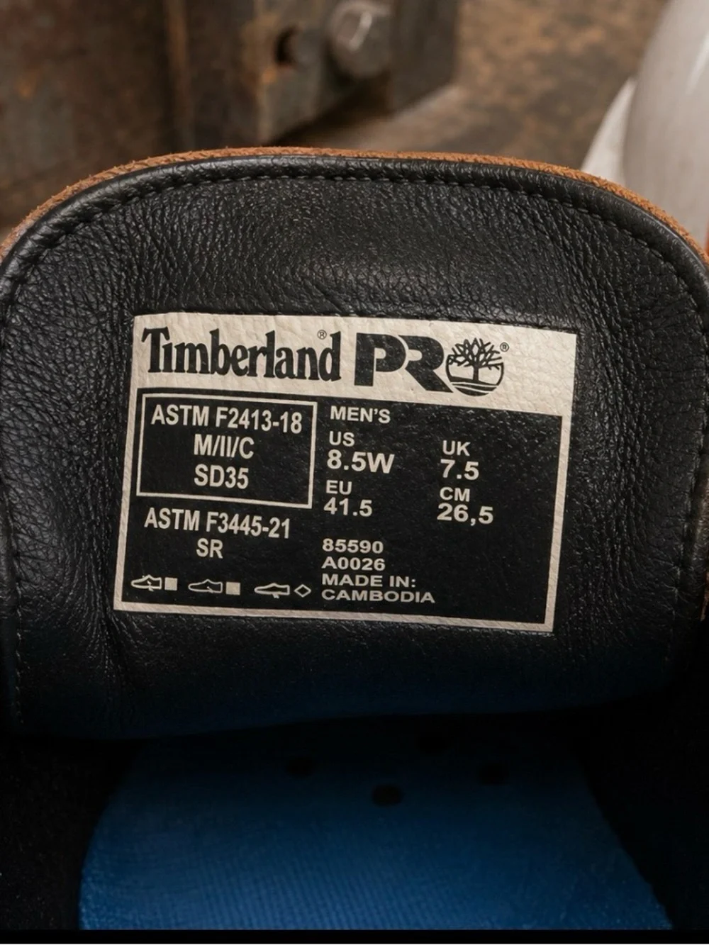 Timberland PRO SD35 Safety Shoes Brown Leather Men’s 8.5W ESD New
